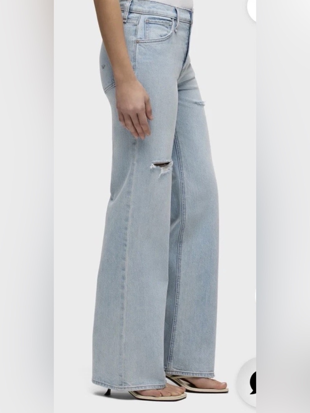 Hudson Rosie riverview Jeans Light Blue Wide Leg Distressed Women's Jeans 25 NWT